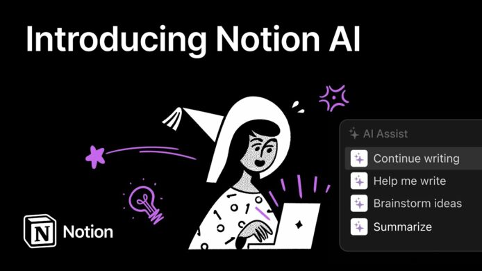 Notion 人工智能輔助寫作    現開放給所有用戶使用