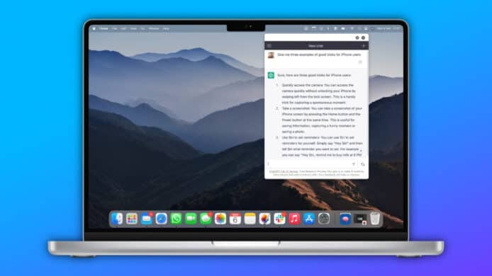 免費程式 MacGPT   為 macOS 介面加入 ChatGPT 功能