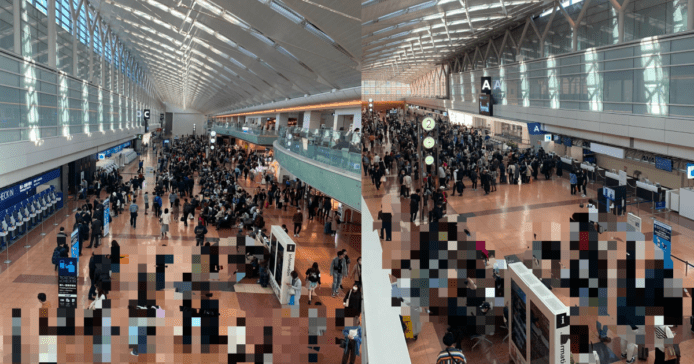 全日空死機令羽田機場塞爆  多個日本機場現超長人龍