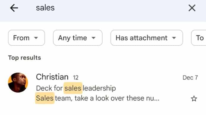 Gmail App 引入機器學習技術　郵件搜尋功能更準確