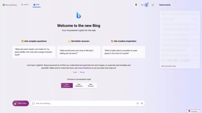 Bing Chat 支援 Edge 以外瀏覽器   可有條件在 Chrome 和 Safari 使用