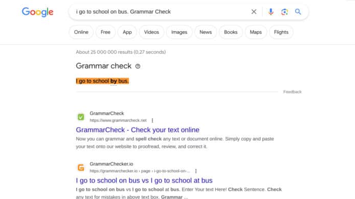Google 搜尋添加新功能   利用 AI 提供英文文法檢查