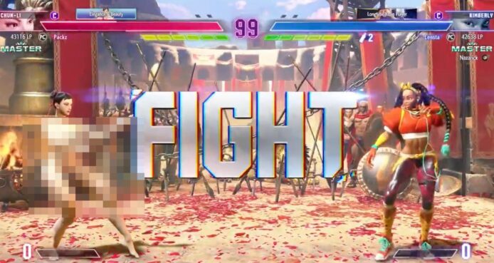 《街頭霸王6》大賽出現春麗香艷 MOD   大會即時中止直播畫面