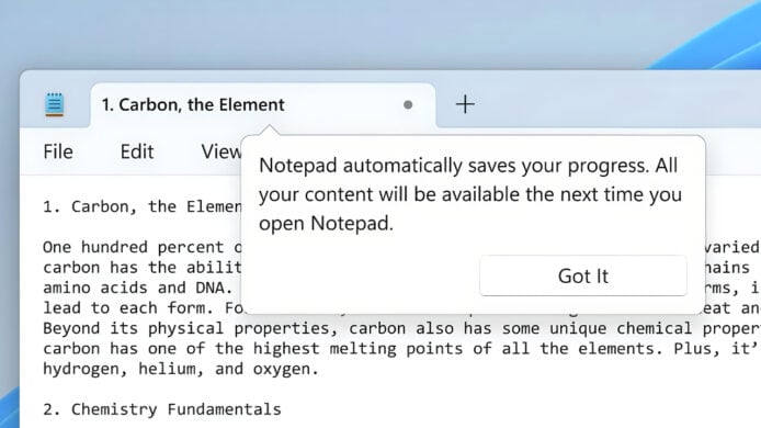 Microsoft 公佈 Windows 11 更新   Notepad 將新增自動儲存功能