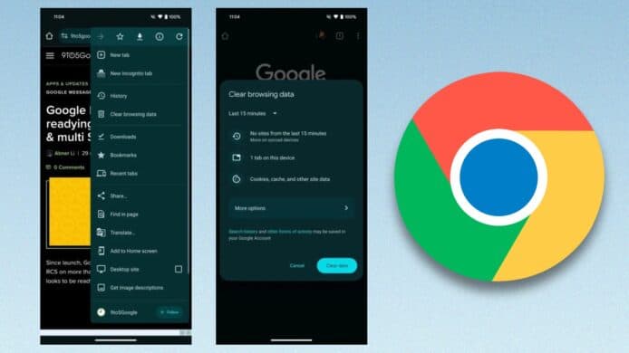 screenshots of chrome