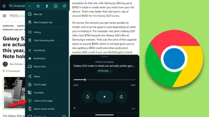 Chrome logo and screenshots