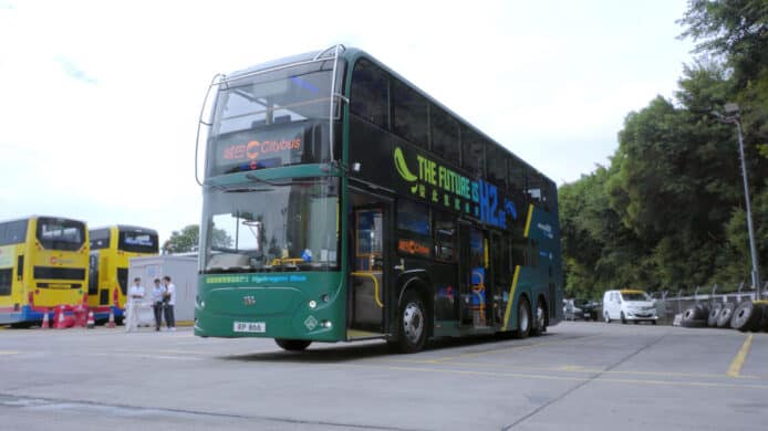 香港首輛氫能巴士試坐影片