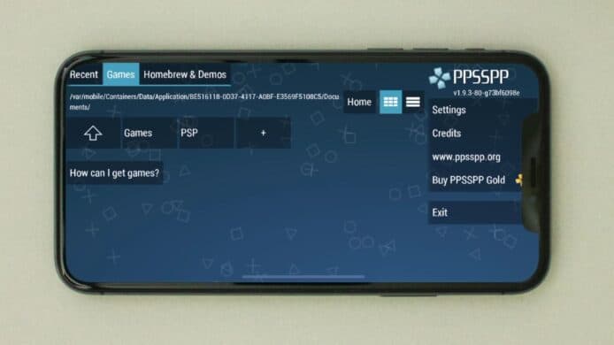 PPSSPP on iPhone