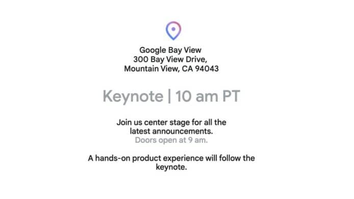 Google Pixel Event 邀請函