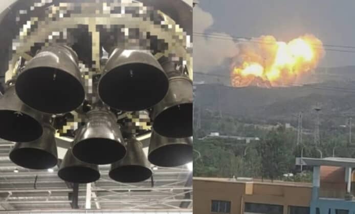 中國可回收運載火箭測試爆炸   試驗本應在陸地進行竟飛上天空