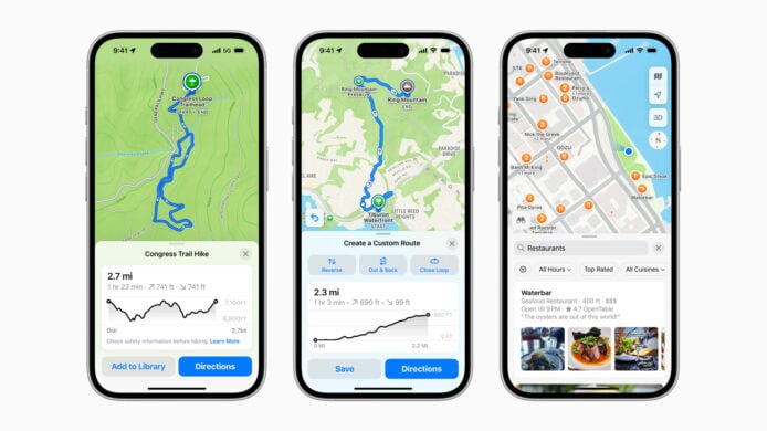 iOS 18 更新 Apple「地圖」  現可查看遠足路線 + 地形圖 + 訂造路線