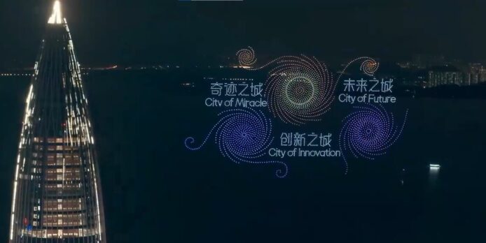 中國深圳無人機表演