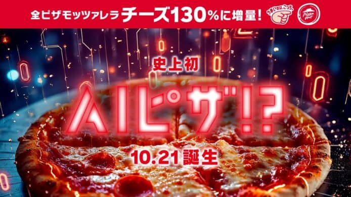 日本 Pizza Hut 推全球首個 AI Pizza   全系列披薩產品芝士量升級到 130%