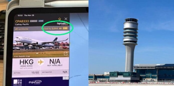 機場三跑 FlightRadar24