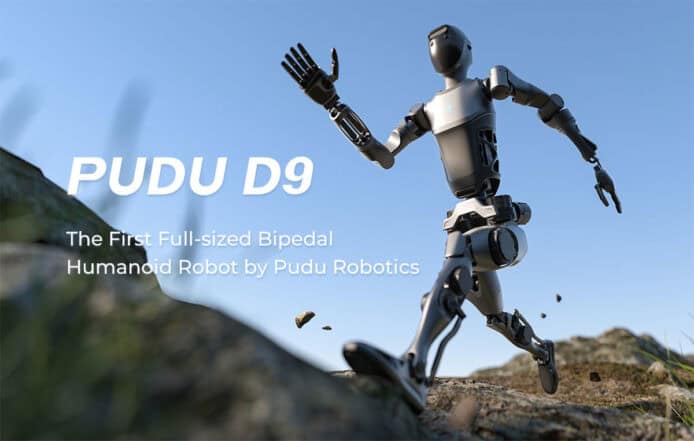中國人形機械人 Pudu Robotics D9   兩足步行 + 承載重物適應複雜地形