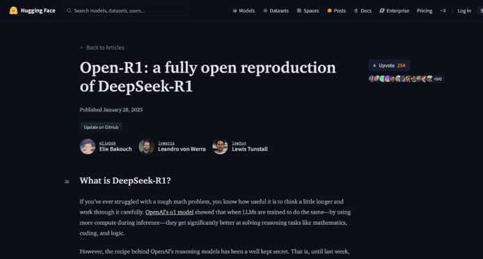補充 DeepSeek-R1 無公開的部份   Hugging Face 啟動「Open-R1」計劃
