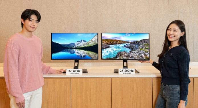 Samsung 240Hz, 500Hz 電競熒幕面板