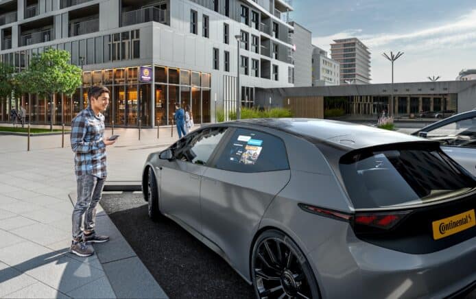 Continental 車窗投影技術 CES 亮相　實現車輛與環境互動新突破