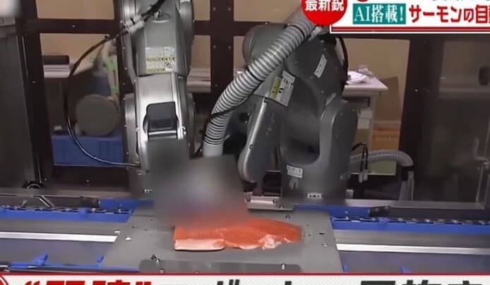日本發明三文魚除骨機   AI 判斷骨頭位置，再用機械臂除骨取代人手