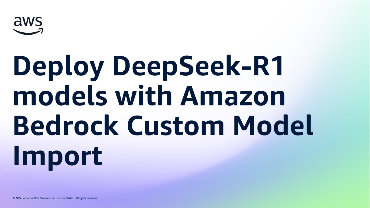 DeepSeek-R1 精簡版模型新功能　現已支援 Amazon Bedrock Custom Model Import