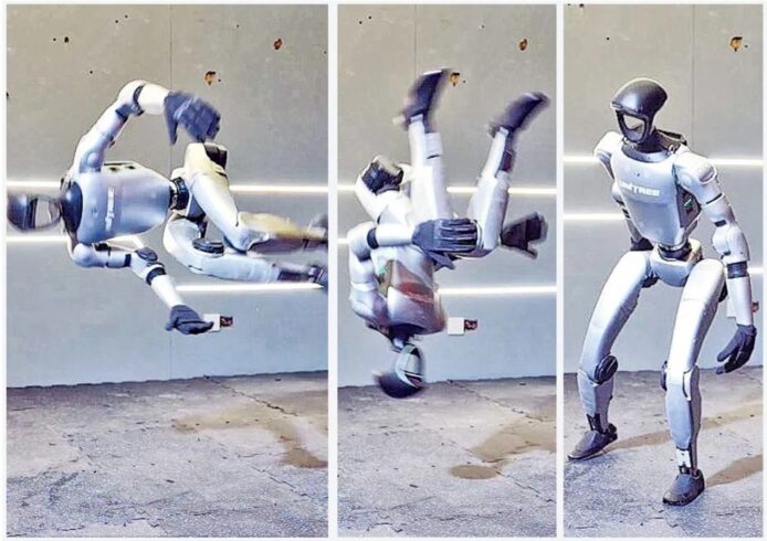 中國宇樹人形機械人可原地側空翻　據稱為全球首次、聲稱機械人並無損毀