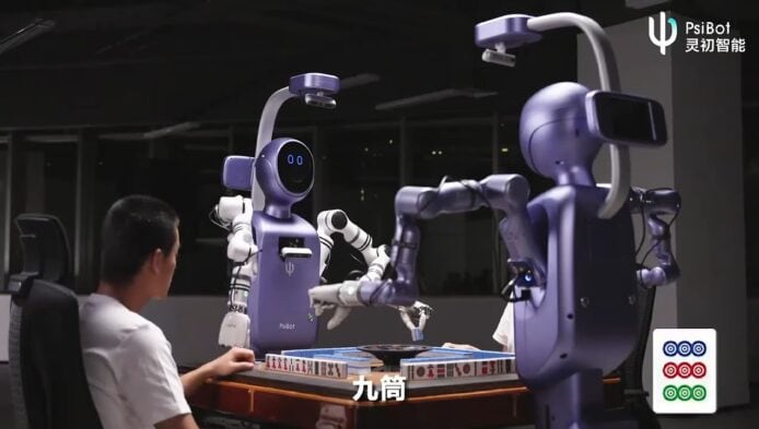 打麻雀機械人登場  機械臂打牌 + 能自主研判牌局