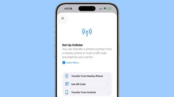 iOS 26 支援 eSIM 跨平台轉移　iPhone 與 Android 互轉毋須聯絡電訊商
