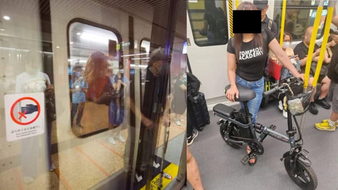 大媽自攜電動單車登港鐵　網民斥「鋰電池好危險」促嚴厲執法