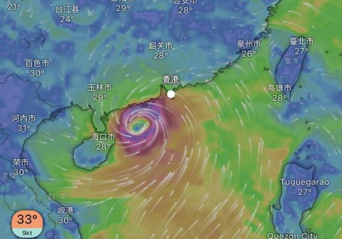 天文台颱風最新消息 vs ECMWF 模型預測有異，Windy ：「移動較緩、強度更強」