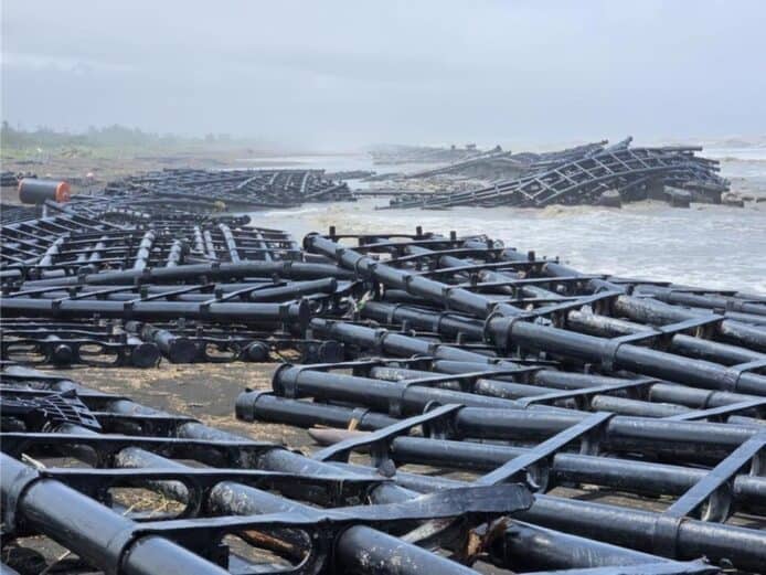 颱風摧毀台灣大片太陽能發電板測試平台　一年就報廢海上抗災力成疑