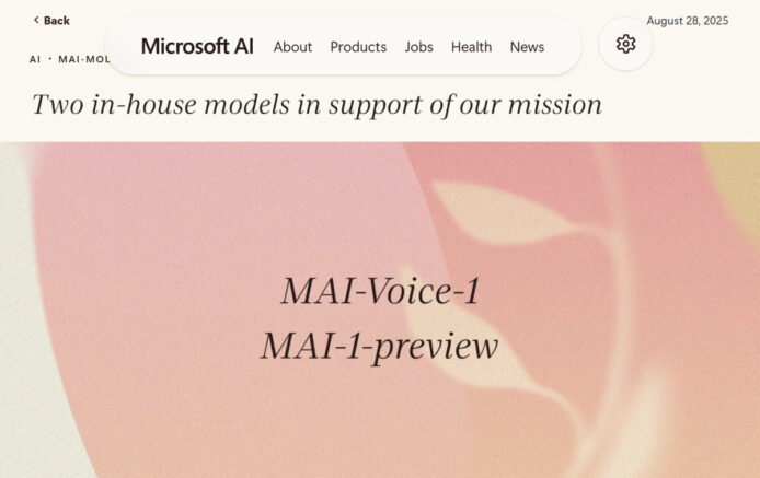 Microsoft 發布首批自主研發 AI 模型   擺脫對 OpenAI 依賴