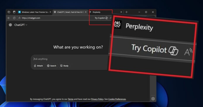 微軟絕招推自家 AI    當你想用 ChatGPT 時會「截糊」提議你改用 Copilot