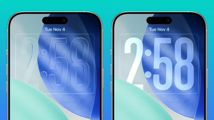 iOS 26.2 Liquid Glass 透明度可以自己調校   時鐘文字滑桿操控透明感
