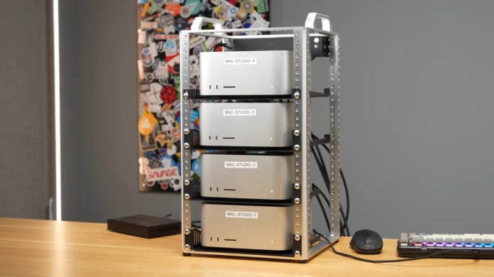 將 4 部 Mac Studio 組成  私人 AI 運算平台   統一記憶體 1.5TB 打低其他工作站