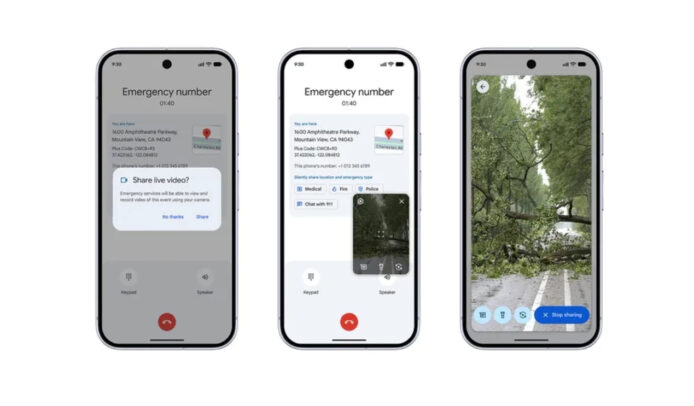 Google 為 Android 推出緊急實時影片功能 讓求助者一鍵傳送現場畫面