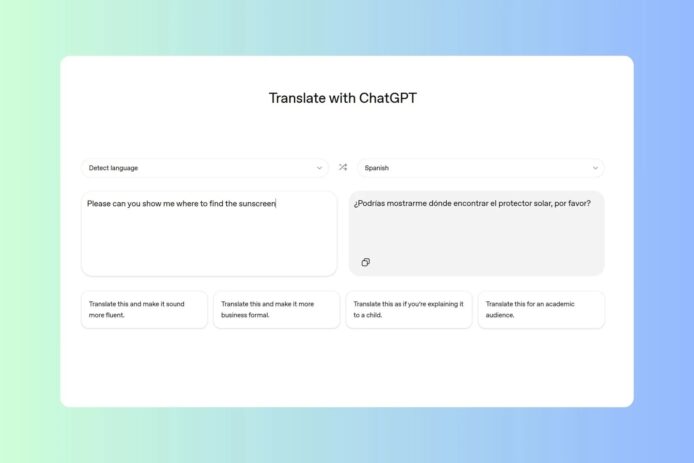 OpenAI 推出 ChatGPT Translate   挑戰 Google Translate 霸主地位