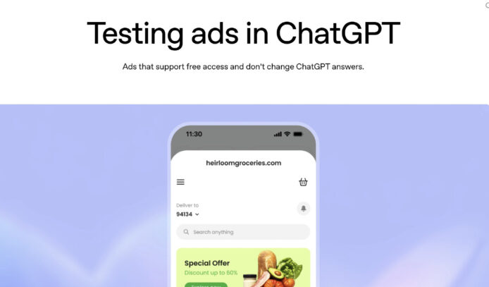 ChatGPT 正式測試廣告  OpenAI 強調廣告不會影響回答質素