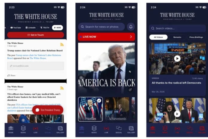 白宮推出官方 App　直送特朗普施政資訊兼可舉報非法移民