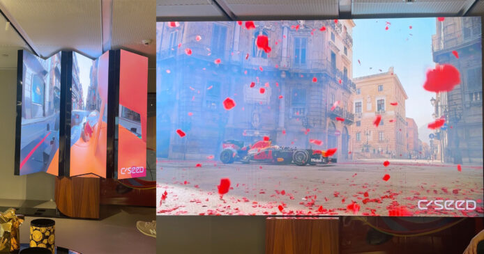 售價$290萬天價電視抵港   奧地利 C SEED 摺疊式 137 吋 MicroLED 電視